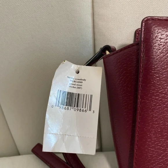 Kate Spade Hayden Crossbody Burgundy Bag - Picture 3 of 6